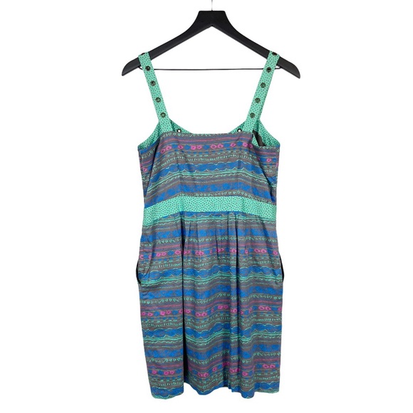 I heart Ronson Sundress NEW Green Gray Aztec Print Mini - Picture 4 of 10